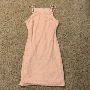 Guess light pink lace dress